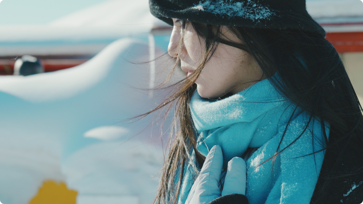 雪地个人旅拍短片画面