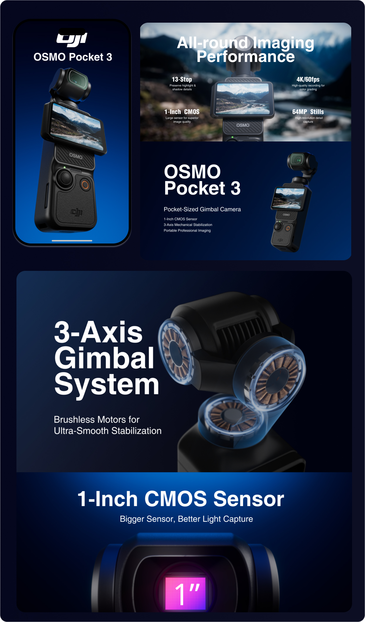 DJI Osmo Pocket 3 电商详情页